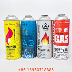 CMYK การพิมพ์กระป๋องแก๊สบิวเทนโลหะ 1.4 Mpa Burst Pressure