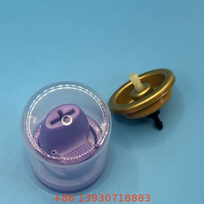 วาล์วโฟมสเปรย์อะลูมิเนียมสีเงิน/ทอง 1 นิ้ว สำหรับสเปรย์มูสจัดแต่งทรงผม