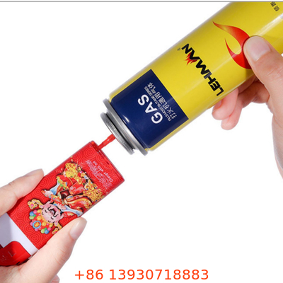 โลหะเหล็กวิลาดแก๊สไฟแช็ก Inlet Butane Refill Valve ความต้านทานด่าง