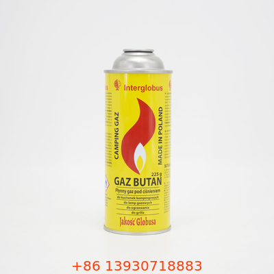 400ml แบบพกพาเตาแก๊สกระป๋องขนาดเล็กขวดแก๊สบิวเทน 65mm