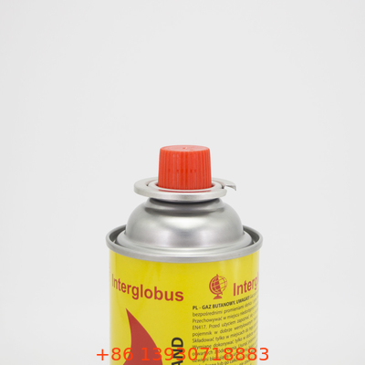 400ml แบบพกพาเตาแก๊สกระป๋องขนาดเล็กขวดแก๊สบิวเทน 65mm