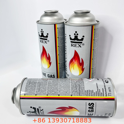 ถังแก๊สบิวเทนเหล็กวิลาดพร้อมสี CMYK 4 และสี Panton 1 X Canister