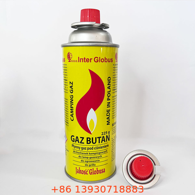 แผ่นเหล็กวิลาดผนังตรง 220g กระป๋องแก๊สบิวเทนสำหรับทำอาหารอบ