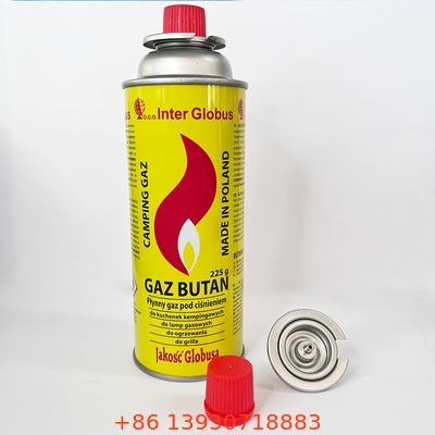 แผ่นเหล็กวิลาดผนังตรง 220g กระป๋องแก๊สบิวเทนสำหรับทำอาหารอบ