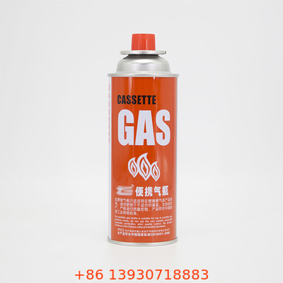 CMYK Printing กระป๋องแก๊สบิวเทนรีฟิลสำหรับเตาแคมปิ้ง ความจุ 400ml