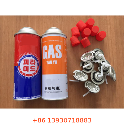 ตลับแก๊สบิวเทนแบบพกพาป้องกันการรั่วสำหรับเตาแคมปิ้ง 400มล. รีฟิล