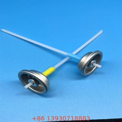 อลูมิเนียม Universal Button Actuator Measured Aerosol Valve Mist Spray Pattern ตัวอย่างฟรี