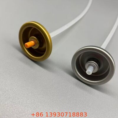 วาล์วสเปรย์ร่างกายดีโอโดรแอนท์กันการรั่วและทนต่อการบดด้วยเทคโนโลยีการกระจาย 360 ° และเหมาะสมทั่วไปสําหรับกระป๋องอลูมิเนียมมาตรฐาน