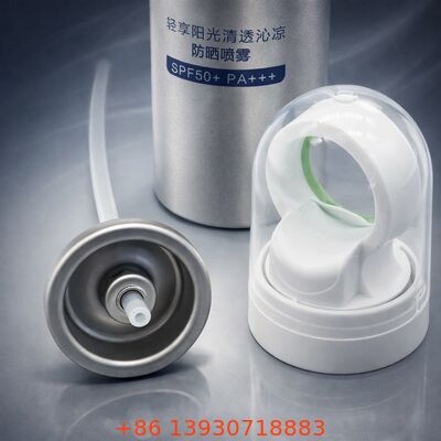 แม้กระเป๋าสเปรย์รูปแบบเด็ก ปิดล็อค Cap ปูนละเอียดแจก Aerosol วาล์วสําหรับครีมกันแดดและความดูแลส่วนตัว