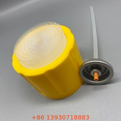 1 Inch Foam Cleaner Aerosol Valve with Integrated Brush Cap for Car Interior Cleaning Spray