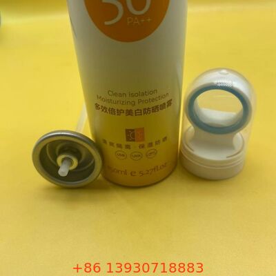 วาล์ว แอร์โซล สเปรย์ ครีมกันแดด ใช้งานได้ 360 องศา ปิดกันการรั่ว และกระปุกป้องกันการบกพร่อง เพื่อป้องกัน SPF และ UV