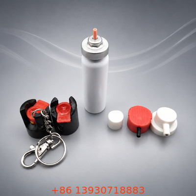 พริกสเปรย์ วาล์ว Actuator การป้องกันตนเอง Aerosol Dispenser วาล์วสําหรับเมืองทุกวันนํา Compact ใช้งานฉุกเฉินที่น่าเชื่อถือ