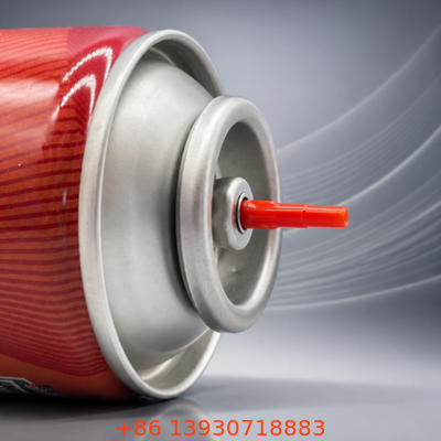 ความแม่นยํา 1 นิ้ว Butane เติม Aerosol วาล์วกับสตัมพ์พลาสติกสีแดงและ Buna Gasket
