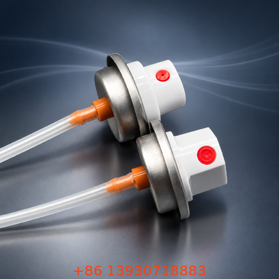 Custom Color Coordinated Male Aerosol Valve and Male Spray Valve with Strong Sealing Performance and Gloss Matte Metallic Finish Options